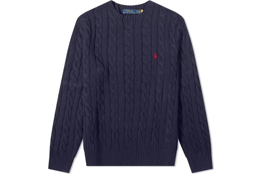 Polo Cable Crew Navy